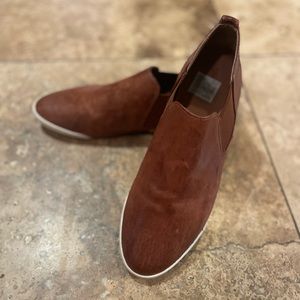 Frye brown booties, sold as a 9.5, but fits as an 8.5, excellent condition